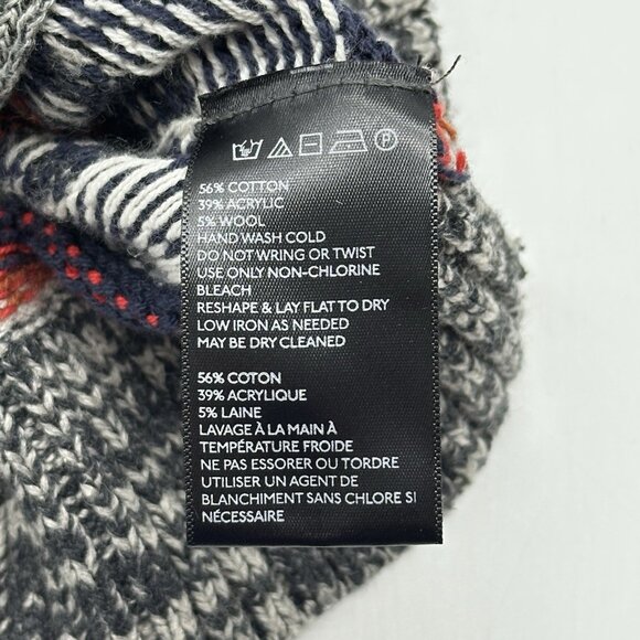 Hawkings McGill Men's Size Small Blue Patterned Stripe Button Cardigan Sweater - Picture 5 of 10